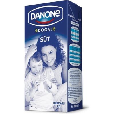 Danone Süt Yarım Yağlı - 1